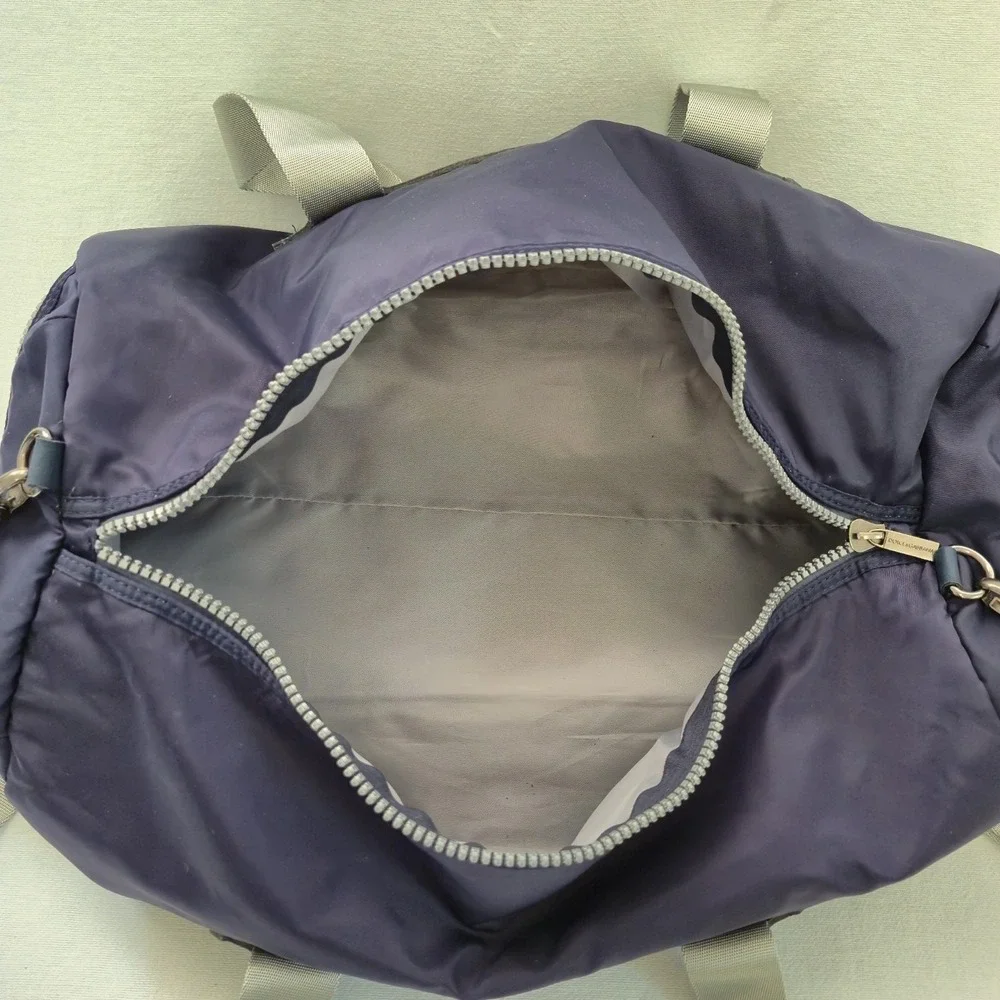 Dolce & Gabbana Navy Blue Medium Sz Heavy Nylon Duffle Bag Large Zipper